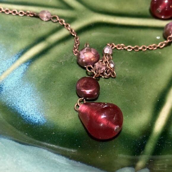 Glass Statement Necklaces with Earrings - Picture 7 of 7